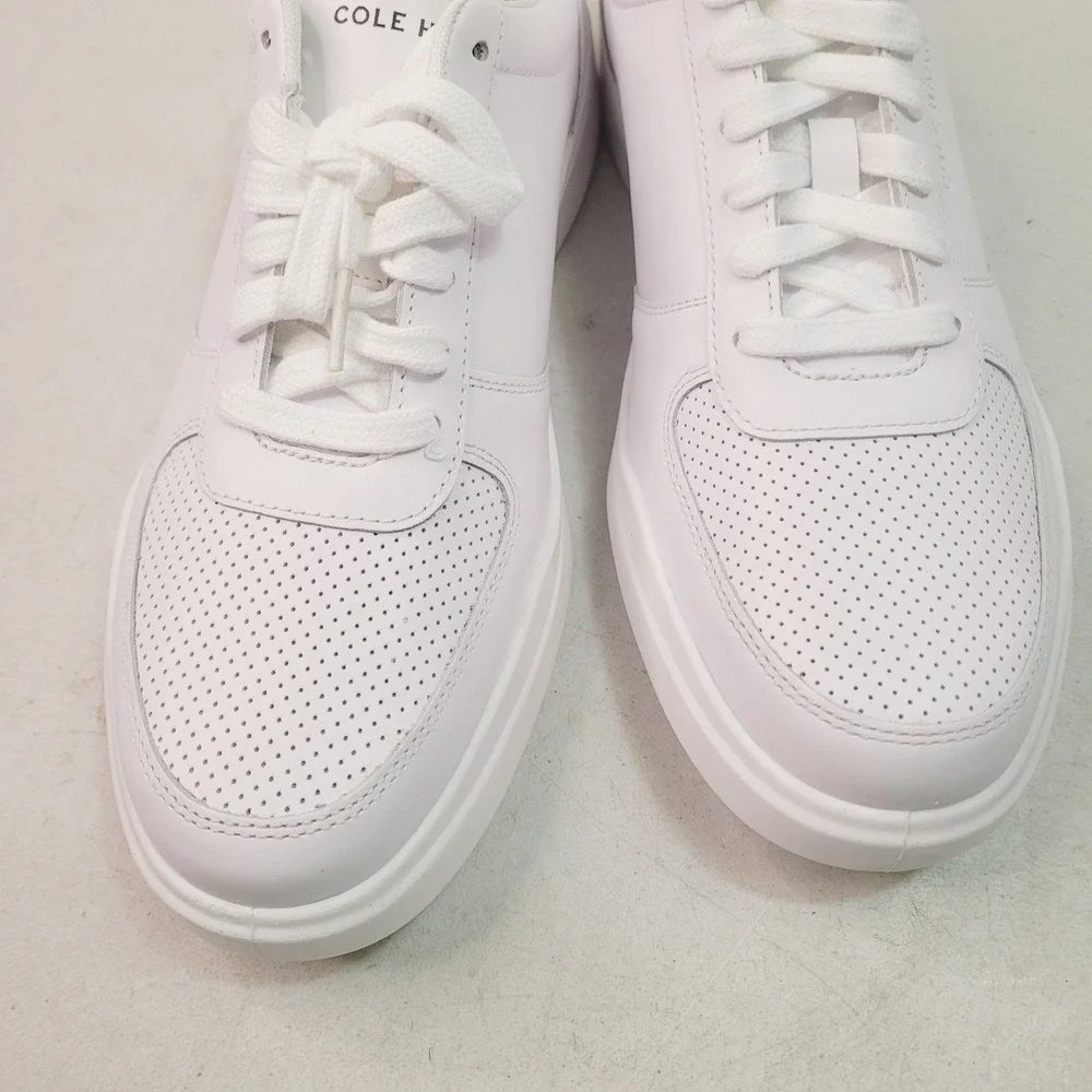 Cole Haan Grand Crosscourt Sneakers Mens 9.5 White Leather Low Top Shoes - Picture 2 of 11